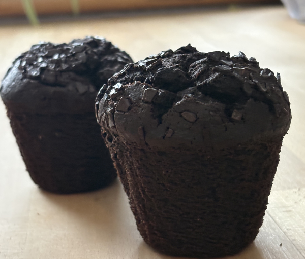 muffin czekoladowy z wiśnią